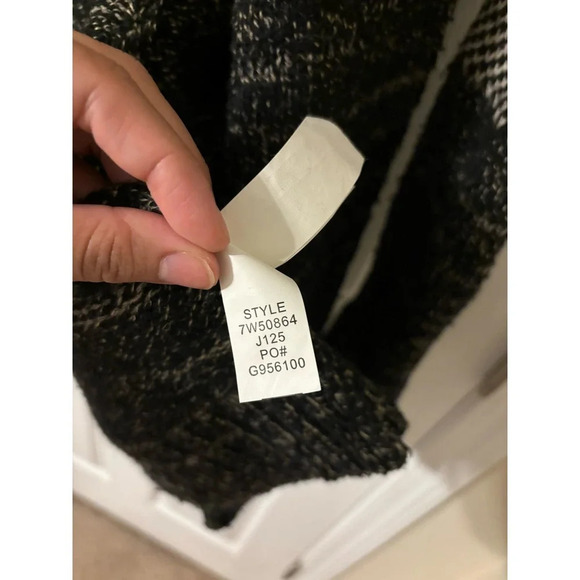 LUCKY Brand Stargazer Aztec Wool Shawl Cardigan Sweater Open Front sz M - Picture 12 of 15